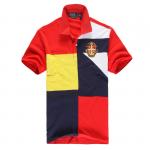 new style ralph lauren col haut tee shirt 2013 hommes cotton polo tp red